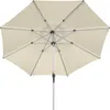 Anndora Alu Sonnenschirm Knickbar 3m rund Natural - Produktbild-Vorschau 5