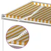 Markise Manuell Einziehbar mit LED 400x350 cm Gelb & Weiß Produktbild-Vorschau 5