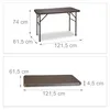 Relaxdays Gartentisch klappbar BASTIAN, rechteckig H x B x Produktbild-Vorschau 6