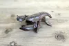 Gartenfigur Hummer Gusseisen antikbraun mit Metallfühlern Produktbild-Vorschau 2