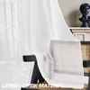 Deconovo zasłona oczkowa lniana przezroczysta biała 240x140 Podgląd zdjęcia produktu 4