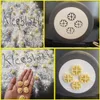 A collage of images showing pasta in the shape of clover leaves, flour, and text. Náhled obrázku produktu