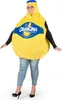 A person wearing an Orangina bottle costume. Voir les images du produit