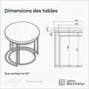 LAMO Manufaktur Table basse gigogne en bois rond - lot de 2 Voir les images du produit 3