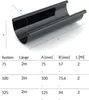 A diagram of a gutter system with a table of dimensions. Náhled obrázku produktu
