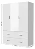 Armoire 130 cm, 2 portes avec miroir, 2 étagères, 4 Voir les images du produit 2