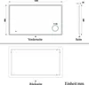AICA LED Wandspiegel 140x80cm Touchschalter Beschlagfrei Produktbild-Vorschau 7