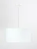 Stilvolle Hängelampe Weiß Gold Stoff rund Ø40cm Wohnzimmer Produktbild-Vorschau 4