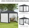 Outsunny Gartenpavillon 3,94x3,412m 6-eckig Pavillon mit Produktbild-Vorschau 5