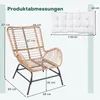 Krzesło ogrodowe KOMFOTTEU wykonane z rattanu PE, krzesło Podgląd zdjęcia produktu 9