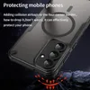 A close-up, angled view of a black mobile phone case, highlighting its protective features with overlaid text and graphics. Anteprima dell’immagine prodotto