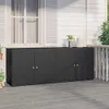 vidaXL Gartenschrank Schwarz 198x55,5x80 cm Poly Rattan Produktbild-Vorschau 1