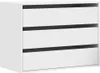 Cassettiera Bianca 80x41x58 cm in Legno Multistrato Anteprima dell’immagine prodotto 1