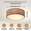 MONZANA® Plafonnier Ciel étoilé Rond Ø 38cm Abat-jour Tissu Voir les images du produit 2
