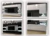 Furnitech Wohnwand Wohnzimmer Möbel (Weiß) mit LED Weiß - Produktbild-Vorschau 2