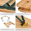 A collage of four images showcasing different aspects of a foldable beer tent set. Produktbild-Vorschau