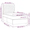 vidaXL Boxspringbett mit Matratze Schwarz 100x200 cm Stoff Produktbild-Vorschau 8