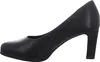 Tamaris Damen Pumps Blockabsatz klassisch Holzoptik Leder Produktbild-Vorschau 3