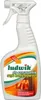 A white spray bottle with an orange, green, and yellow label depicting a fireplace with flames. Podgląd zdjęcia produktu