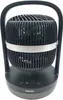 A black Philips fan with a silver band and a black handle, displayed on a white background. Voir les images du produit