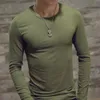 Lässige Männer Solid Color Slim T-Shirt Sport Bottoming Produktbild-Vorschau 3