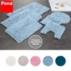 Chenille-Badmat 45x45cm, Lichtblauw, wasbar, antislip Produktbild-Vorschau 6