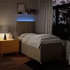 Design Boxspringbett mit Matratze Creme 100x200 cm Stoff, Produktbild-Vorschau 4