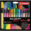 STABILO Pen 68 MAX, 12 barva/barev, Béžová, Černá, Modrá, Náhled obrázku produktu 1