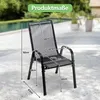 GIHAUVIA 4er Set Gartenstühle Stapelbar robustem Produktbild-Vorschau 2