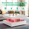 OYAJIA Couchtisch Hochglanz mit LED Beleuchtung & Produktbild-Vorschau 7
