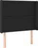 Kopfteil mit Ohren Schwarz 103x16x118/128 cm Kunstleder Produktbild-Vorschau 1