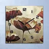 Wanduhr Echt-Glas-Küchenuhr Mohnblumen Pastell Quarz 30x30 Produktbild-Vorschau 1