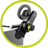 A close-up view of a black magnetic car phone mount, with a green circular overlay highlighting a rotating knob. Produktbild-Vorschau