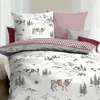 Traumschlaf Biber Bettwäsche Allgäu rot 155x220 cm + 80x80 Produktbild-Vorschau 2