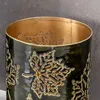 3er Set Windlichter H10-20cm Teelichthalter Grün Gold Produktbild-Vorschau 3