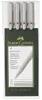 Fineliner Ecco-Pigment 4er Etui schwarz Linienbreiten: Produktbild-Vorschau 1