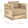 vidaXL 2-tlg. Garten-Lounge-Set mit Kissen Grün Produktbild-Vorschau 6