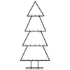 vidaXL Metall-Weihnachtsbaum für Dekorationen Schwarz 90 cm Produktbild-Vorschau 3