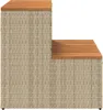 vidaXL Whirlpooltreppe Beige 50x50x50,5 cm Poly Rattan Produktbild-Vorschau 4