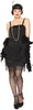 A woman wearing a black flapper costume. Produktbild-Vorschau