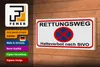 Holzschild Hinweis 27x10cm Rettungsweg Halteverbot nach Produktbild-Vorschau 4