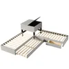 MODFU Polsterbett Eckbett 90x200 mit Ausziehbett Jugendbett Produktbild-Vorschau 8