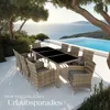 tectake® Aluminium Rattan Sitzgruppe Menorca wetterfest und Produktbild-Vorschau 7