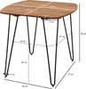 WOHNLING Esszimmertisch 80x80x76 cm Sheesham Massivholz Produktbild-Vorschau 7