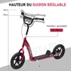 HOMCOM Trottinette enfant patinette pneus 30 cm Hauteur Voir les images du produit 4