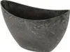 Hohe Pflanzschalen oval 2x 24 cm für draussen schwarz Produktbild-Vorschau 2