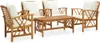 5-tlg. Garten-Lounge-Set mit Auflagen Massivholz Akazie Produktbild-Vorschau 1
