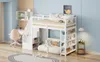 okwish Hochbett 90×200 mit Kleiderschrank, Kinderbett mit Produktbild-Vorschau 4