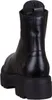 A black leather boot with a thick sole, shown from the back. Anteprima dell’immagine prodotto
