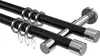Interdeco Gardinenstange / Vorhangstange Schwarz / Chrom, Produktbild-Vorschau 1